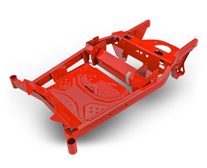 Gravely ZT X welded tubular chassis