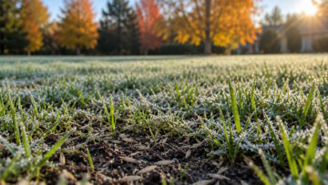 Grass Seedlings in Frost